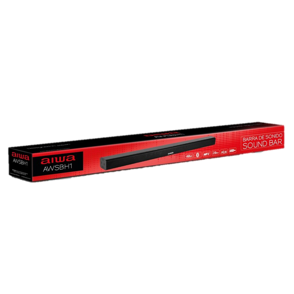 AIWA AWSBH1 barra de sonido 40W - instalada bajo TV