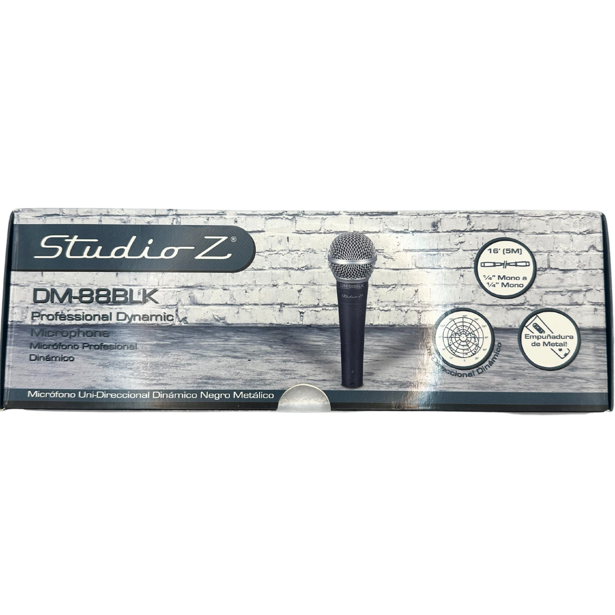 Studio Z Micrófono de Mano Dinámico Cardioide DM-88