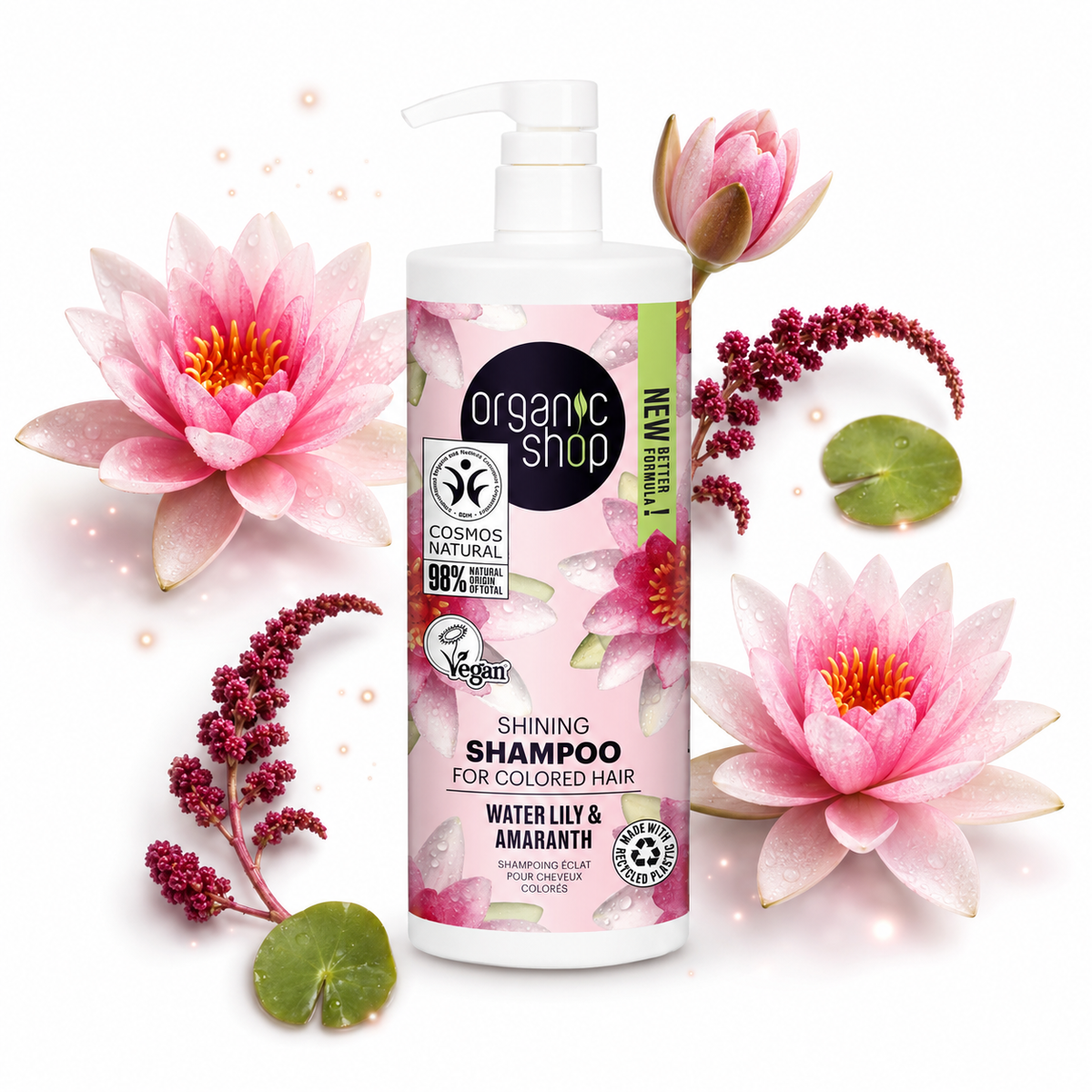 Organic Shop Shampoo brillo cabello teñido 1L