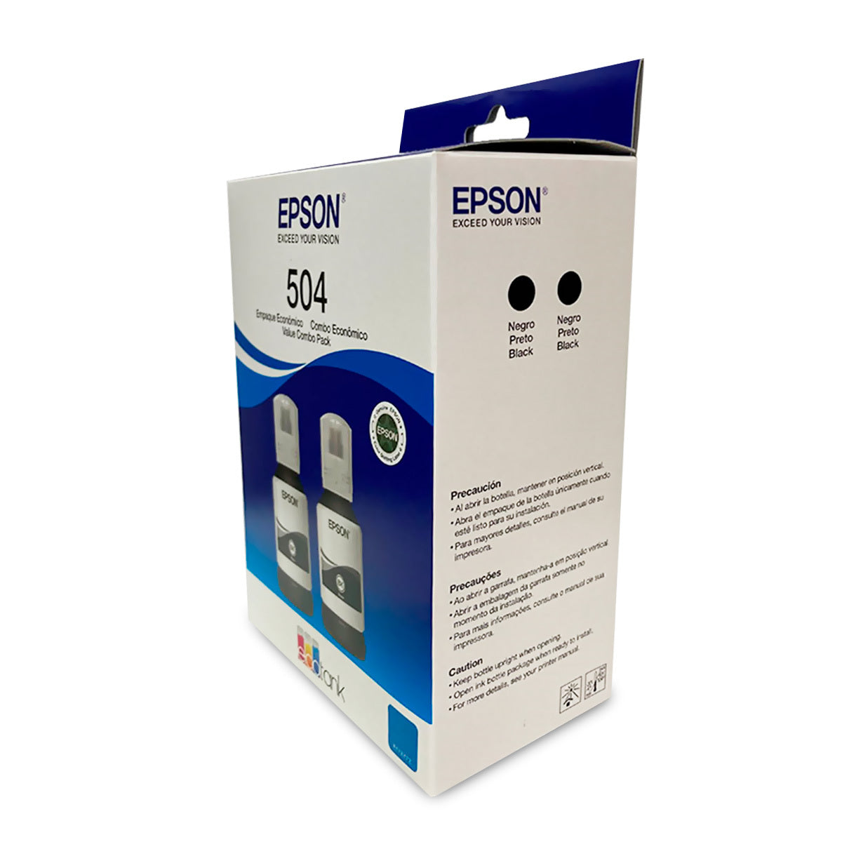 Epson T504 T504120-2P Pack de 2 Botellas de Tinta Negra de 127 ml para EcoTank