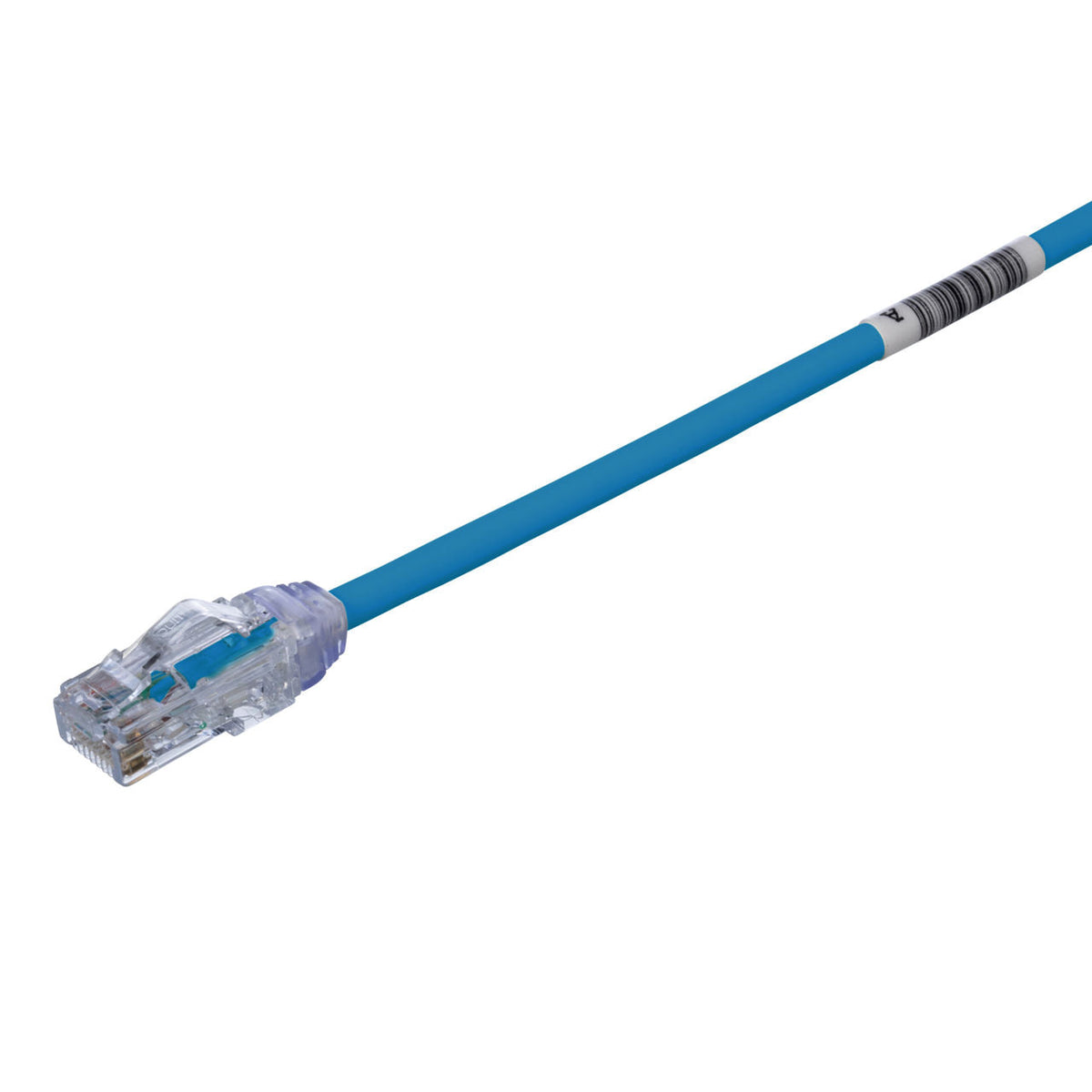 PANDUIT Patch Cord Cat6A TX6A 1FT 28AWG Azul - vista frontal