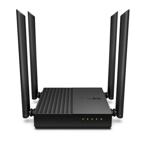 Router TP-Link Archer C64 AC1200 con 4 antenas externas vista frontal