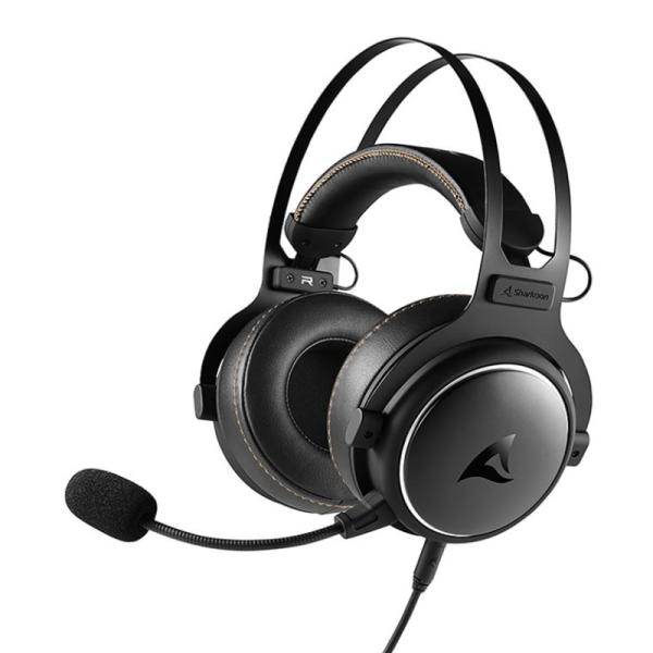 Empaque completo del headset gaming Sharkoon Skiller SGH50 con accesorios