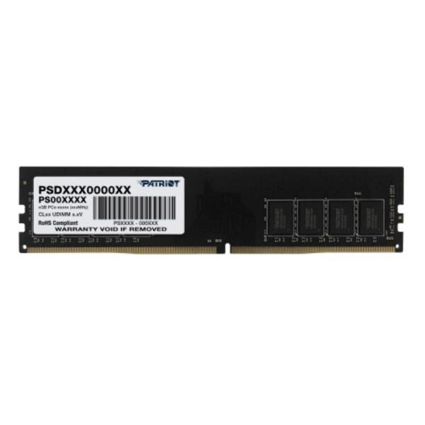 MEMORIA RAM PC 8GB PATRIOT SIGNATURE LINE UDIMM DDR5 4800MHz CL40 1.1V PMIC On Die ECC Sensor térmico PSD58G480041S NEGRO