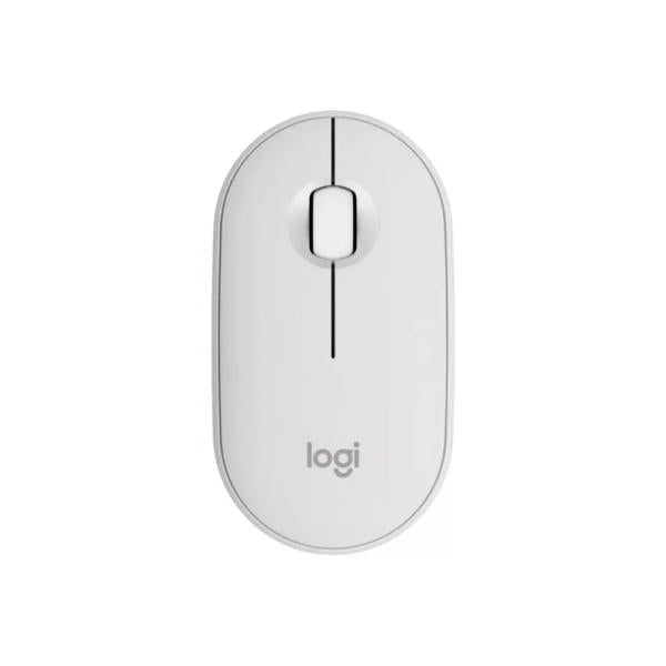 Mouse Pebble 2 M350S en uso mostrando tamaño compacto y diseño portátil