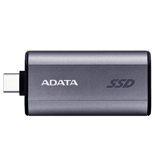 Disco Duro Externo Sólido ADATA SC750 | 500GB | USB 3.2 Gen2 | Hasta 1,050/1,000 MB/s | Conector Tipo-C Retráctil | SC750-500G-CCBK