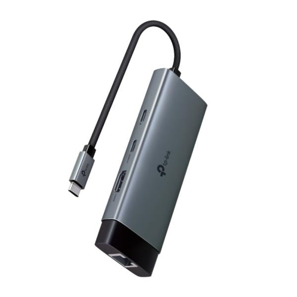 HUB TP-LINK UH6120C(UN) USB-C 6 PUERTOS (2 USB-A / USB-C DATOS / USB-C PD / HDMI / ETHERNET RJ45 ) 5 GBPS 4K 60HZ PD 100W GRIS