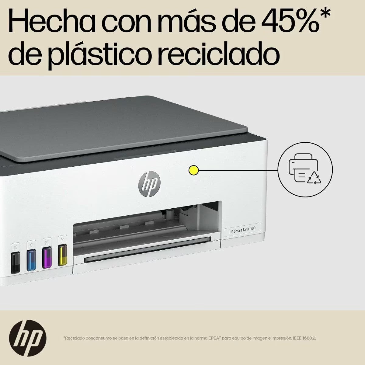 Impresora HP Smart Tank 580, 1F3Y2A