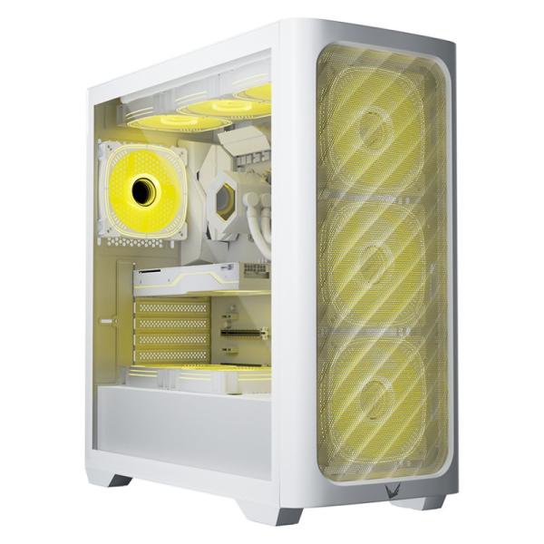CASE ARGB FORMULA V LINE AIR POWER G3 PLUS WHITE MID TOWER VENTILADORES 6 DE 120MM CON MALLA FRONTAL Y VIDRIO LATERAL 4711401663638