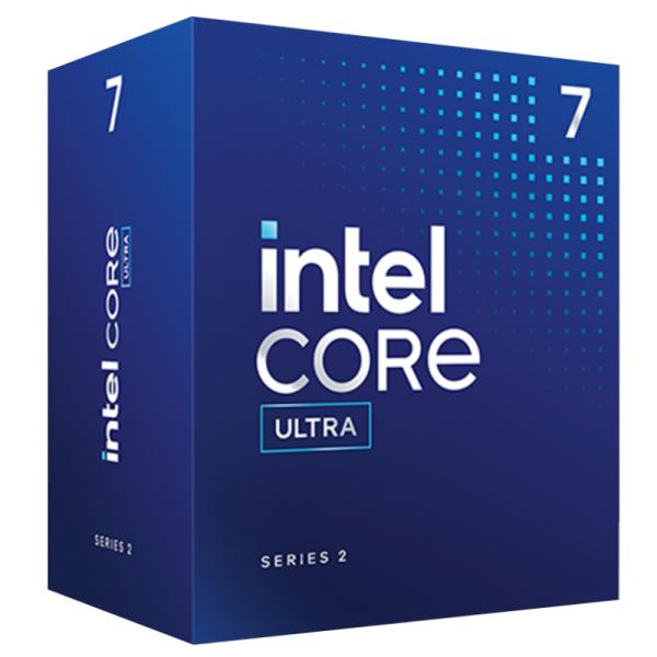Procesador Intel Core 7 265 20 núcleos FCLGA1851 vista frontal con disipador térmico incluido