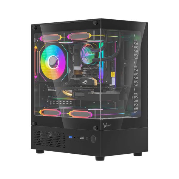 Formula V Line gabinete Crystal Z1CM Plus V2 4711401667148 Mini Torre 3x120mm ARGB negro