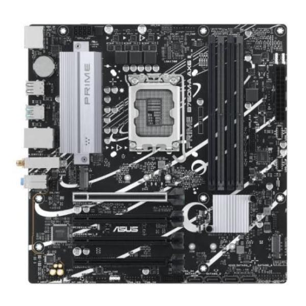 TARJETA MADRE ASUS PRIME B760M-A AX6 II-GSI LGA1700 MICRO-ATX DDR5 90MB1JH0-MVABY1 (BULK) NEGRO / BLANCO