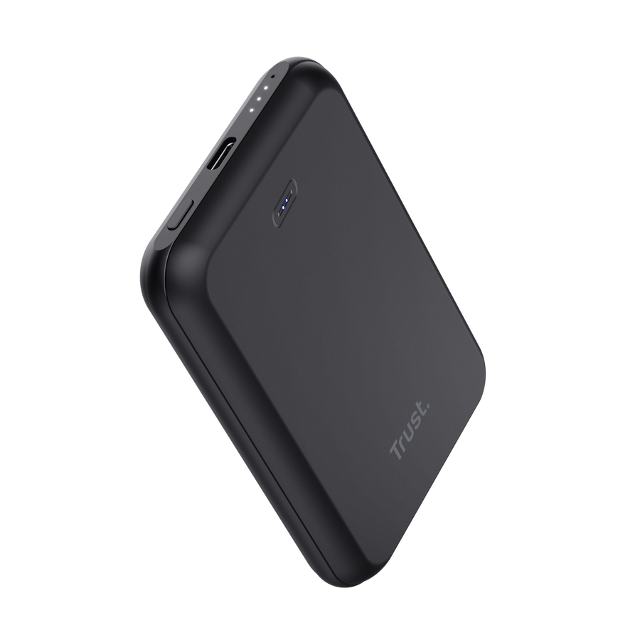 Power Bank Trust Magnética 5000 mAh Negro, 24877