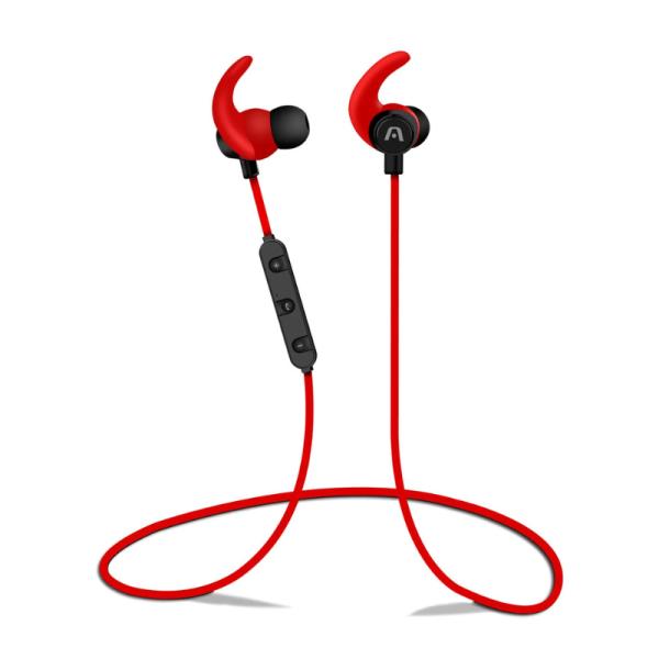 Audífonos ARGOM Ultimate Sound Fit rojos con conectividad Bluetooth inalámbrica