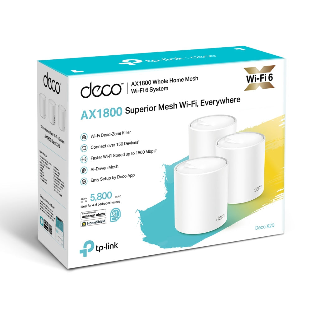 Sistema Wi-Fi Mesh AX1800 3-Pack, Deco X20