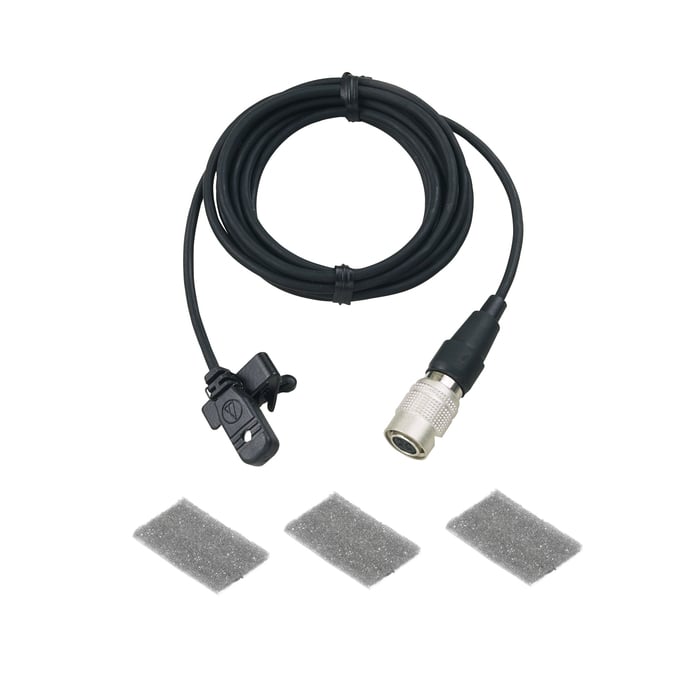 Audio-Technica MT830cW micrófono de solapa omnidireccional negro
