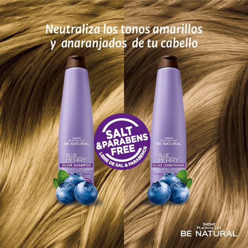 Placentalife Shampoo matizante 100 ml, Blue Berry Silver