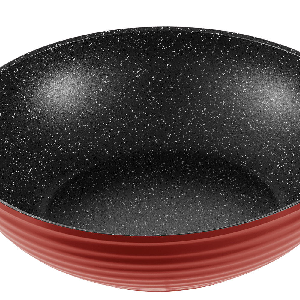 Sartén Wok Antiadherente Winning Star ST-5228, Aluminio 28 cm