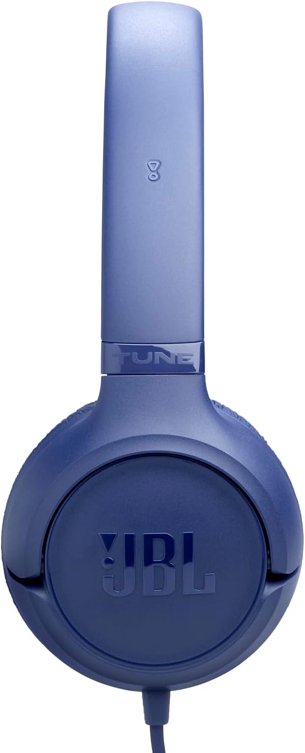 JBL Tune 530C USB-C Azul - control remoto y micrófono en el cable