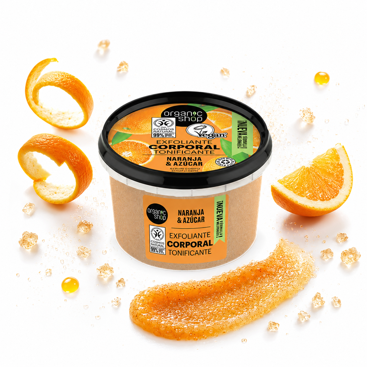 Organic Shop Exfoliante corporal tonificante naranja 250ml