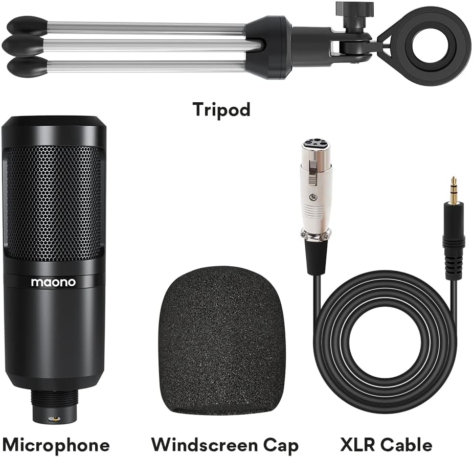 Micrófono de Condensador Maono AU-PM360TR | 3.5mm | Cardioide | 30Hz–16kHz | Sensibilidad -38dB