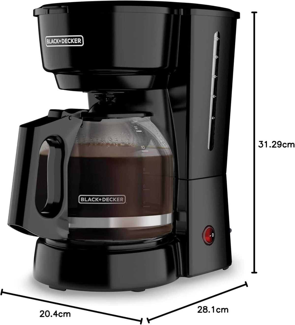 Black+Decker Cafetera 12 Tazas Vortex, CM0916B