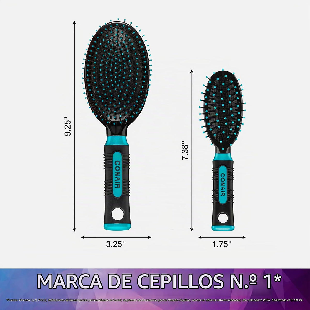 Conair set de 2 cepillos desenredantes, 95114Z