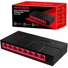 Switch Mercusys MS108G(EU) | 8 Puertos | 10/100/1000 Mbps | Gigabit Ethernet