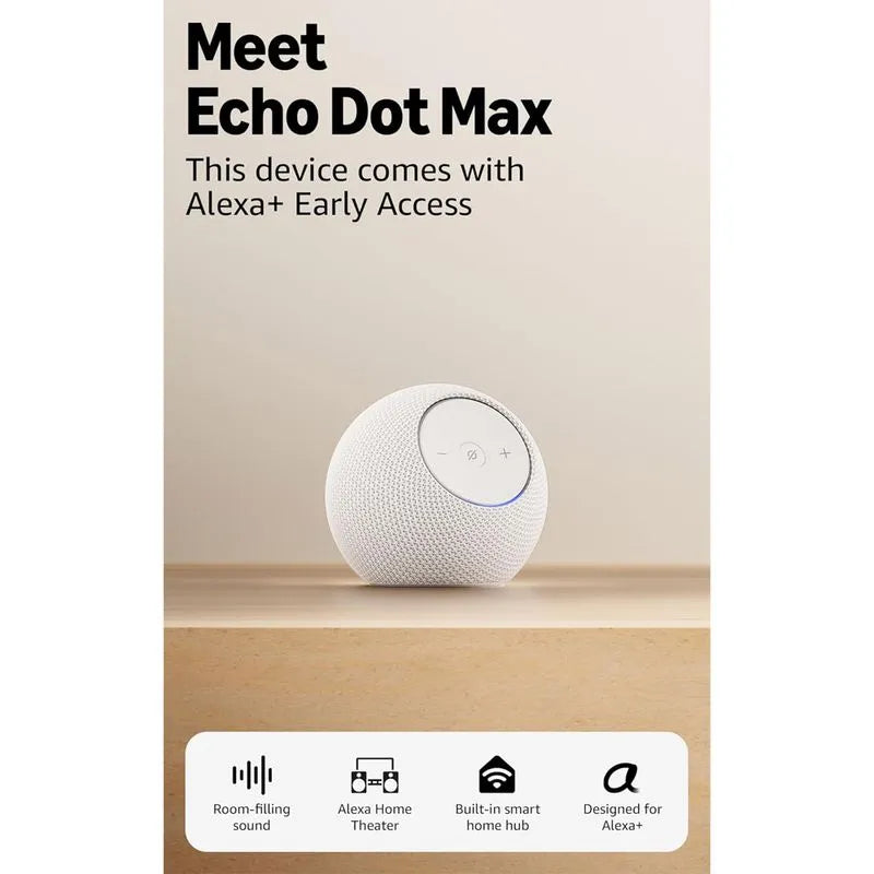 Amazon Bocina Echo Dot Max con Alexa+ Gris, 840414652774