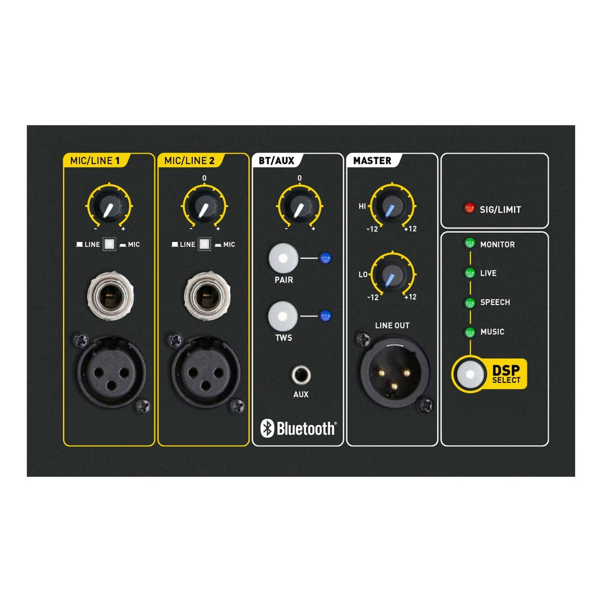 SKP Q10 MK2 parlante profesional activo - vista lateral