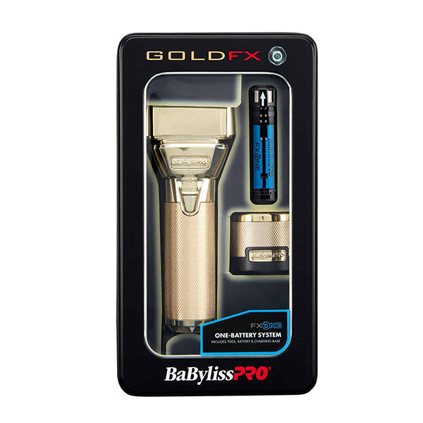 Barberology Afeitadora FXONE doble lámina dorada, FX79FSG