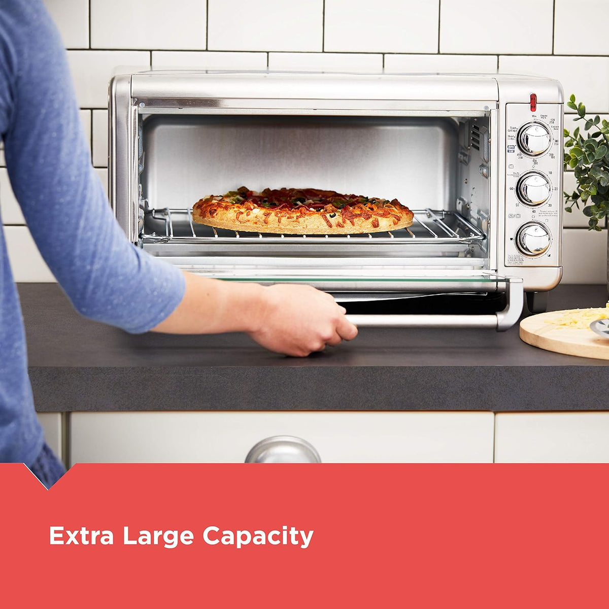 Horno con Freidora de Aire Black+Decker Crisp 'N Bake, TO3265XSS‑LA