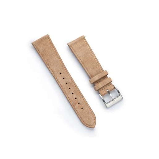 Kieslect Banda Para reloj de Cuero Gamuza 22 mm Caqui, YFT2178EU