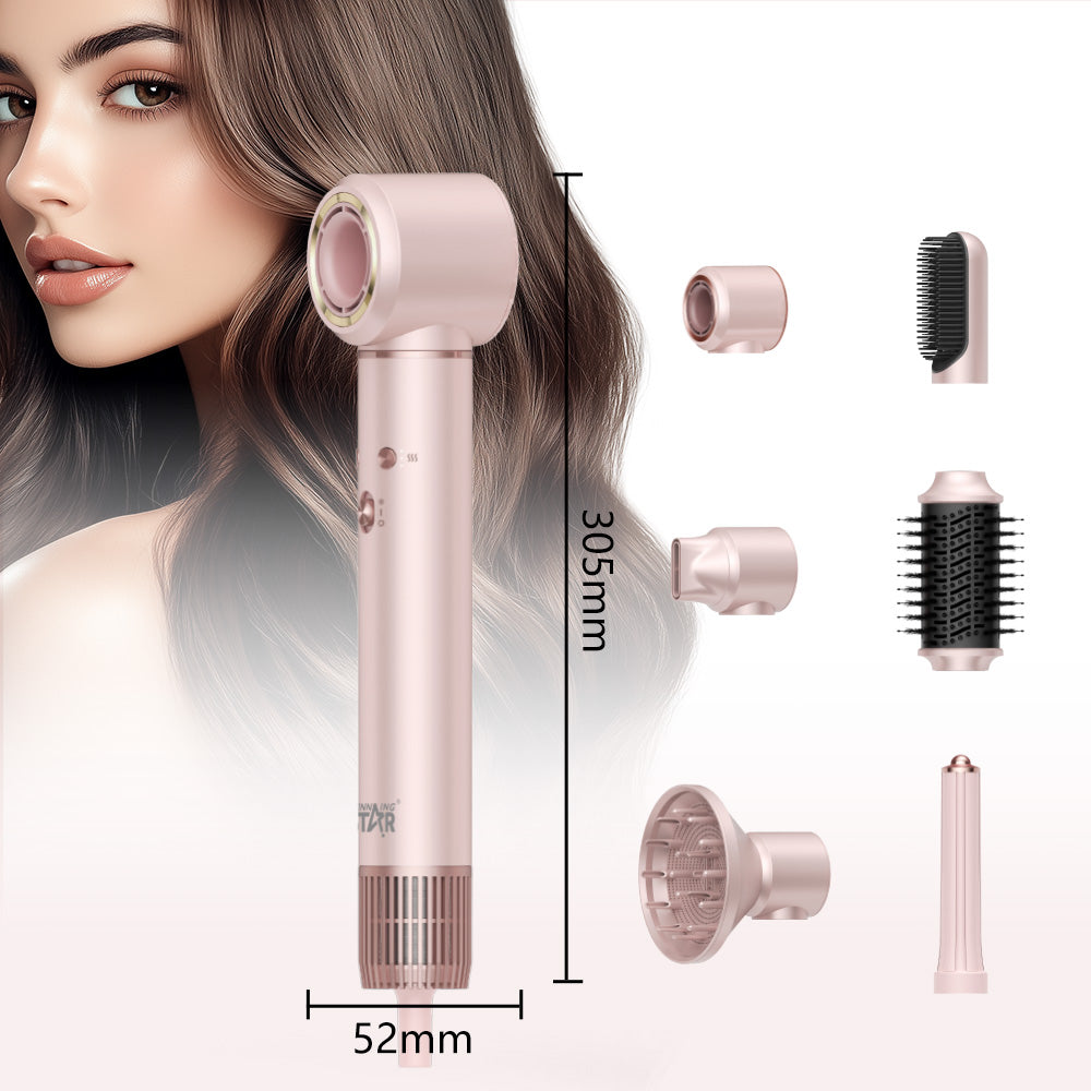 Secadora de Cabello Multifuncional Winning Star ST-2292, 6 en 1, 1300W
