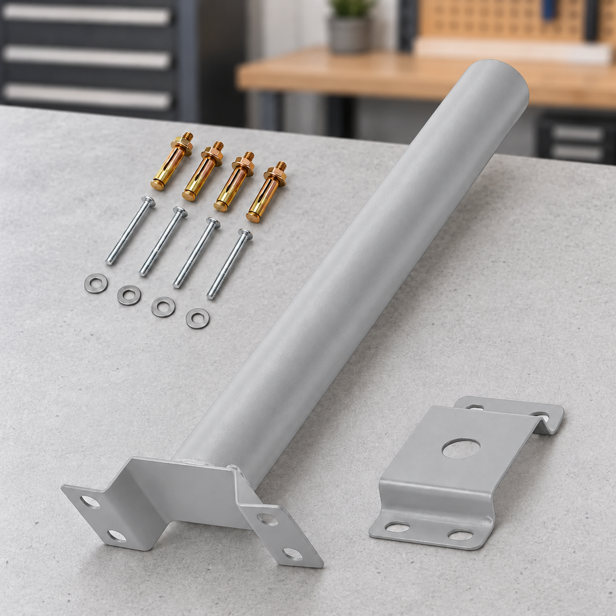 GEL Brazo para Lámpara Solar 40 cm gris, 60095ARM