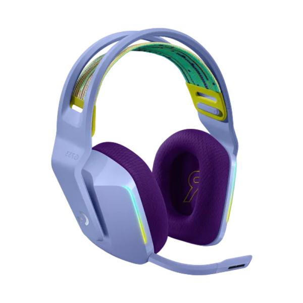 Empaque completo del headset gaming Logitech G733 con accesorios