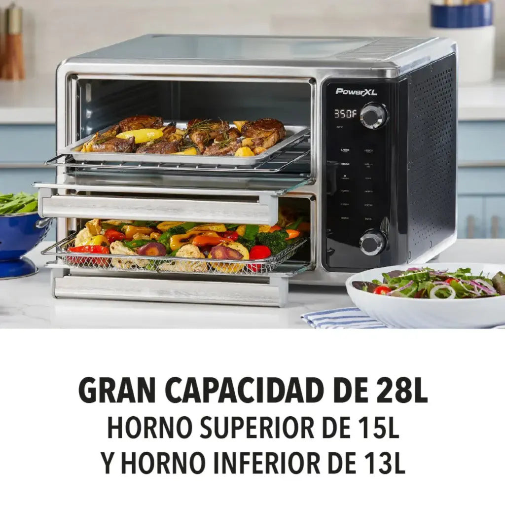 Horno y Freidora de Aire Power XL SmartSynx TO67D5-1SPLA | Doble Puerta
