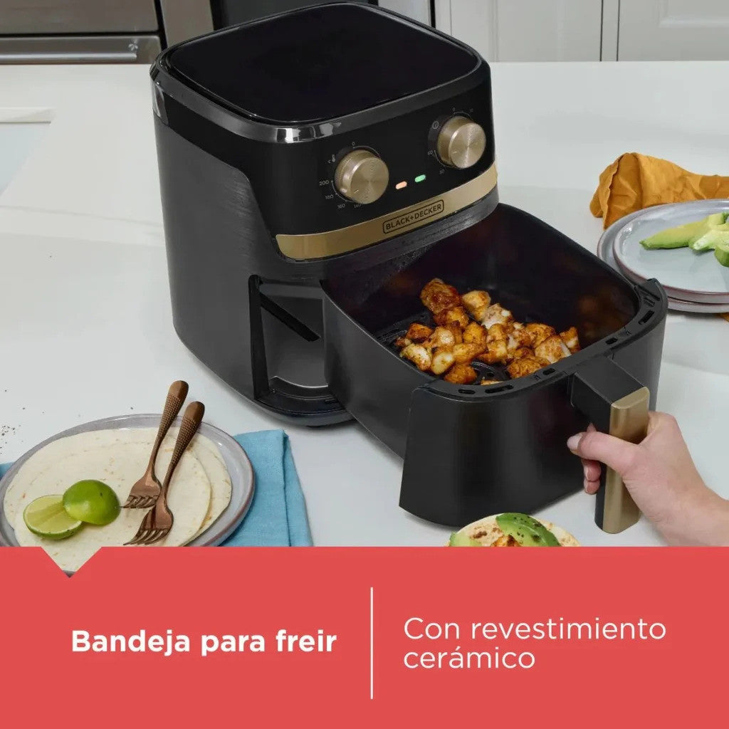 Black+Decker Freidora de Aire 4.2L 1300W, AFBD42-3BDLA