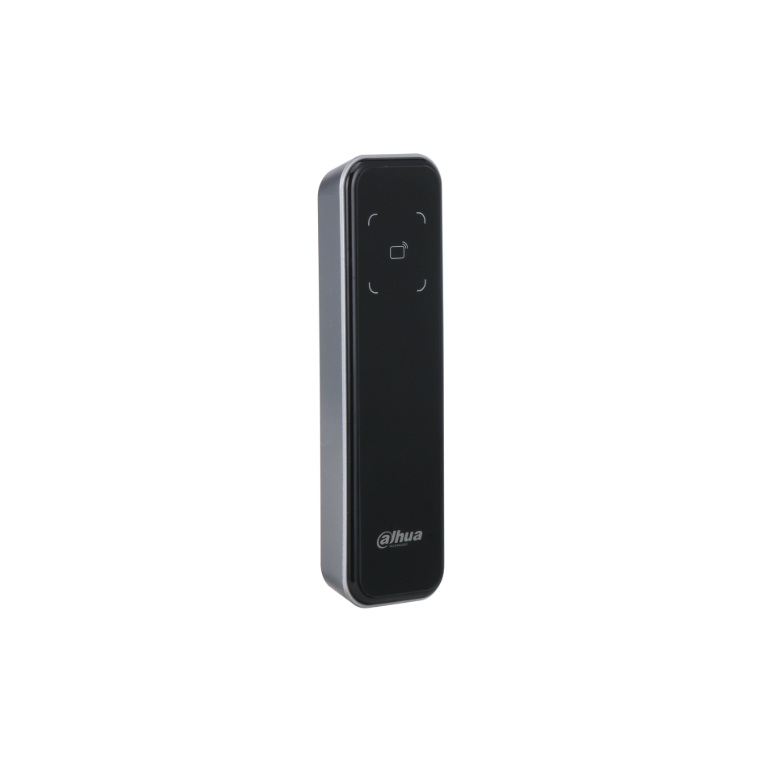 Lector de acceso con tarjeta IC Dahua DHI-ASR2200A vista frontal para control de seguridad