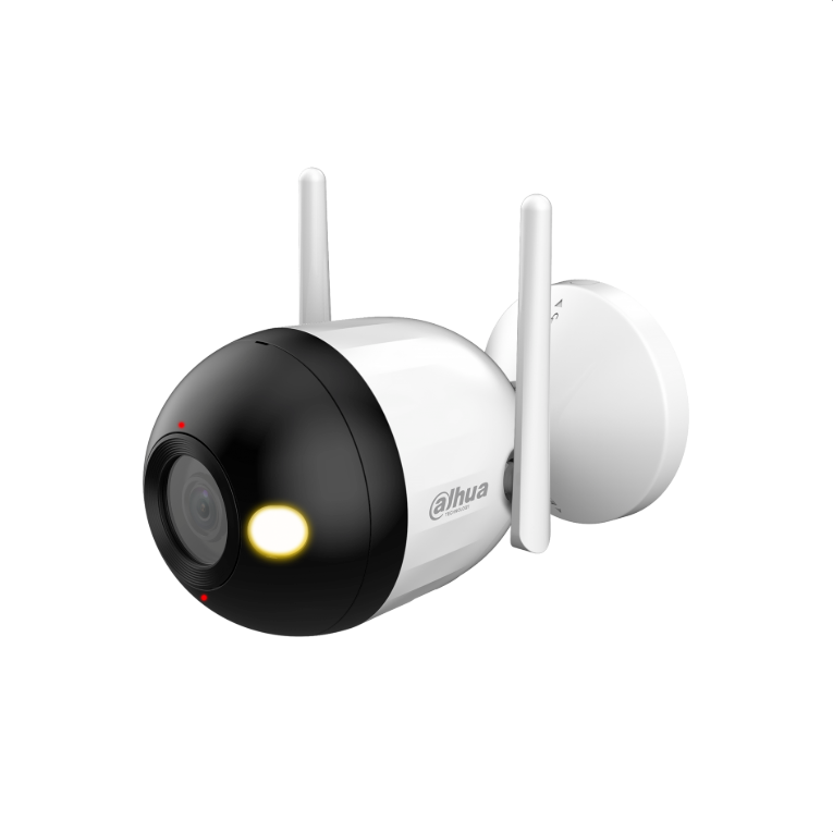 Cámara WiFi Dahua 2MP DH-IPC-F2CN-PV-0280B vista frontal con lente de seguridad