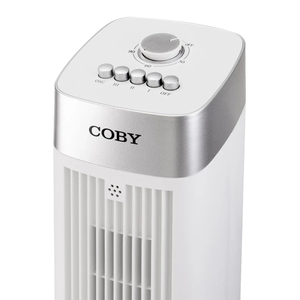 Coby Ventilador de Torre 41" 45W, CY-TF-AB-TORRE 41INCH-WH
