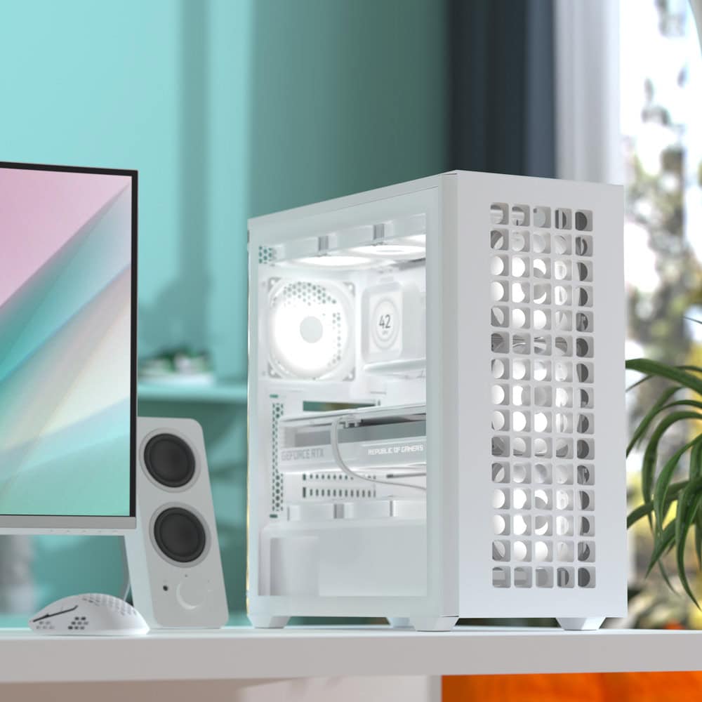 Case RGB AeroCool D502A Torre Media | Malla | 3 Ventiladores Frontales | 1 Ventilador Trasero