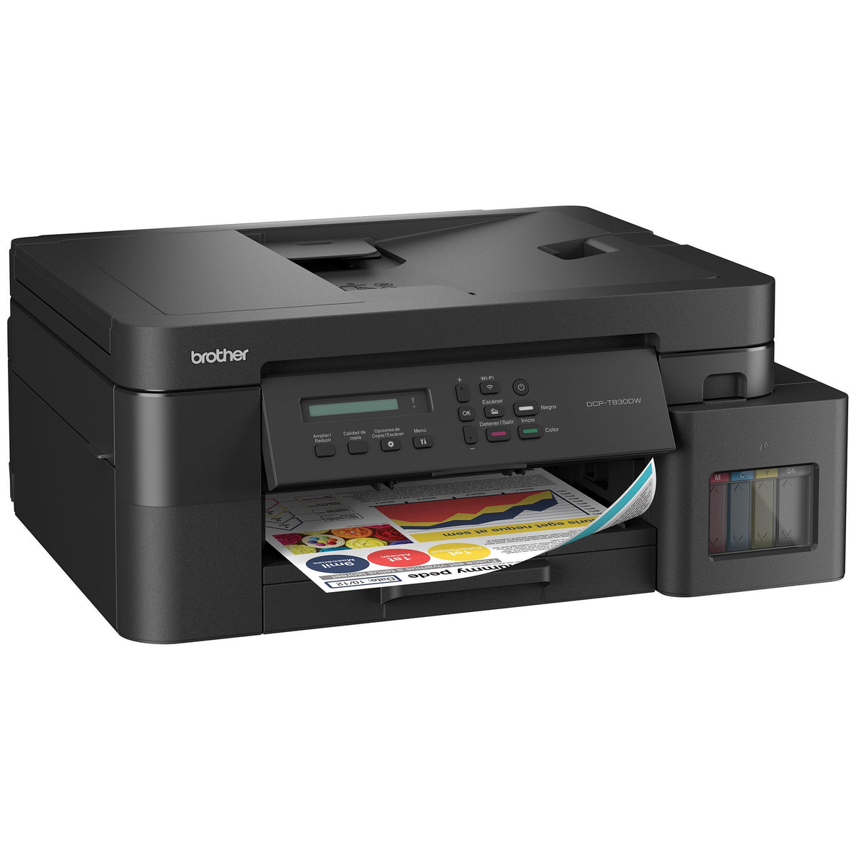 Impresora Multifuncional Brother DCP-T830DW InkBenefit Tank Wi-Fi Ethernet USB 2.0 Dúplex