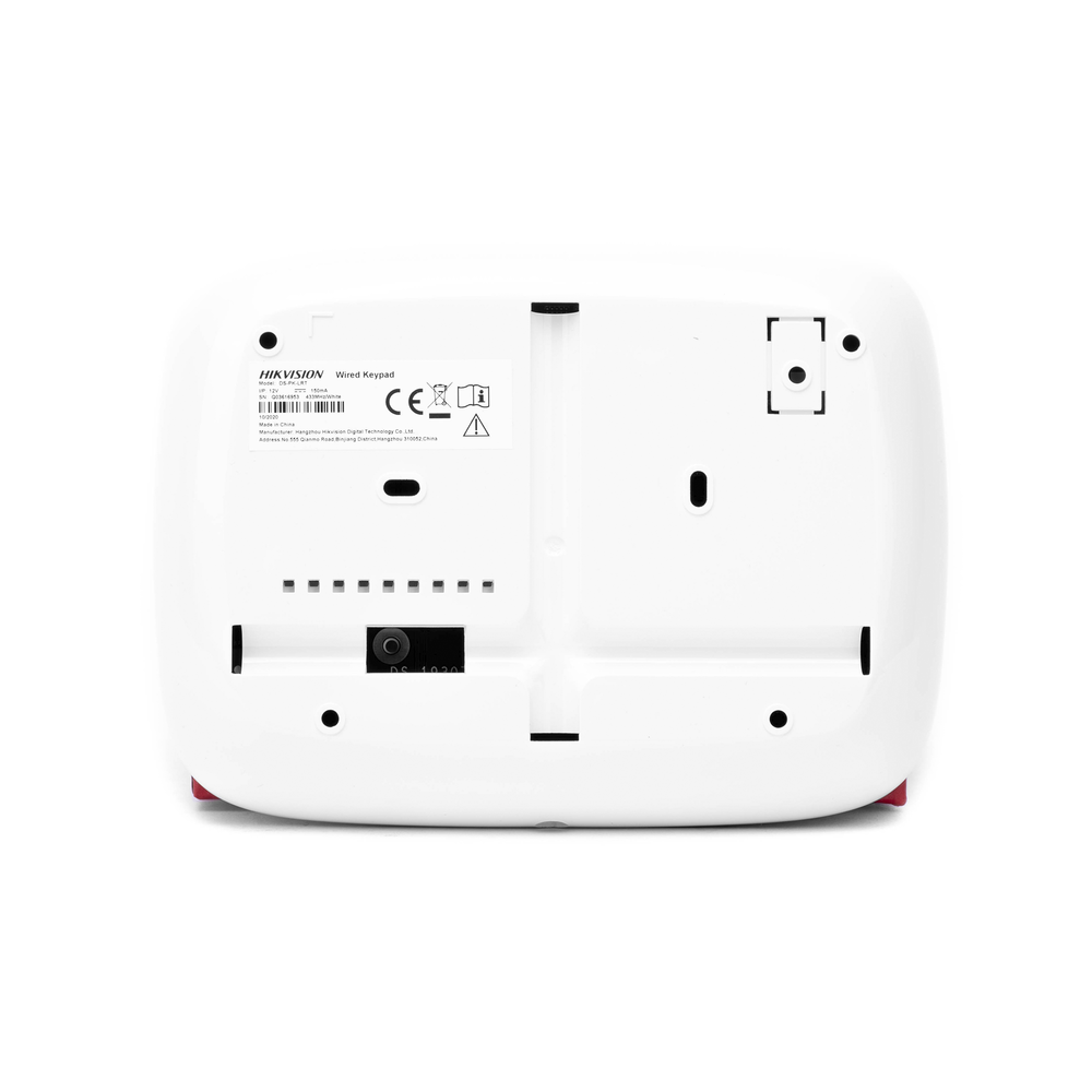 Conectores posteriores teclado alarma Hikvision DS-PK-LRT para cableado sistema