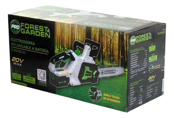 Forest & Garden Motosierra inalámbrica 20V 12", E 912/20 C1