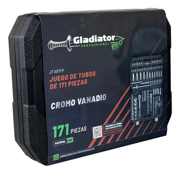 Gladiator Juego de Cubos 1/2",1/4" y 3/8" 171pz, JT 10171