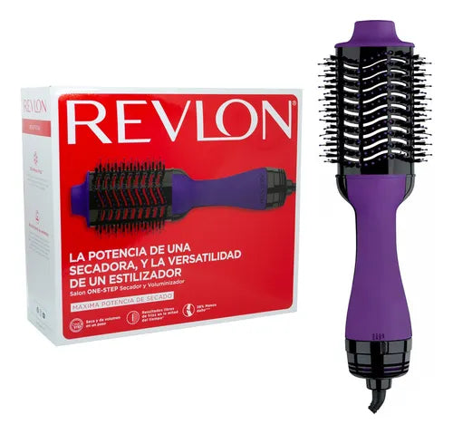 Cepillo Secador Revlon One Step Volumizer Morado | Para dar volumen y brillo en un solo paso