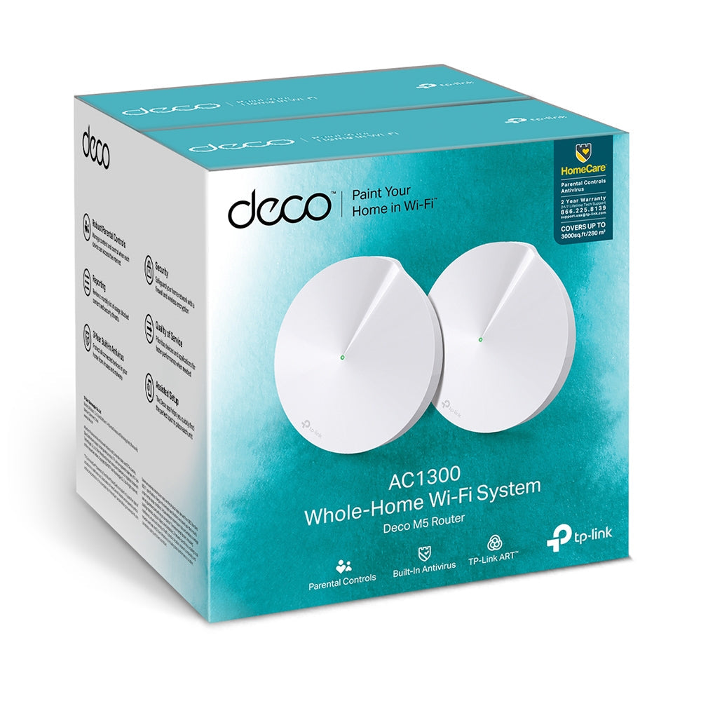 Contenido completo caja Deco M5 2-Pack con accesorios incluidos