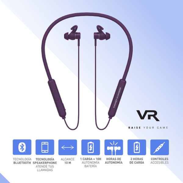 Audífono Thonet & Vander VR100 en posición plegable compacta para transporte
