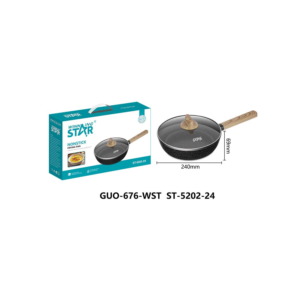 Sartén Antiadherente Winning Star ST-5202-24, Aluminio 24 cm